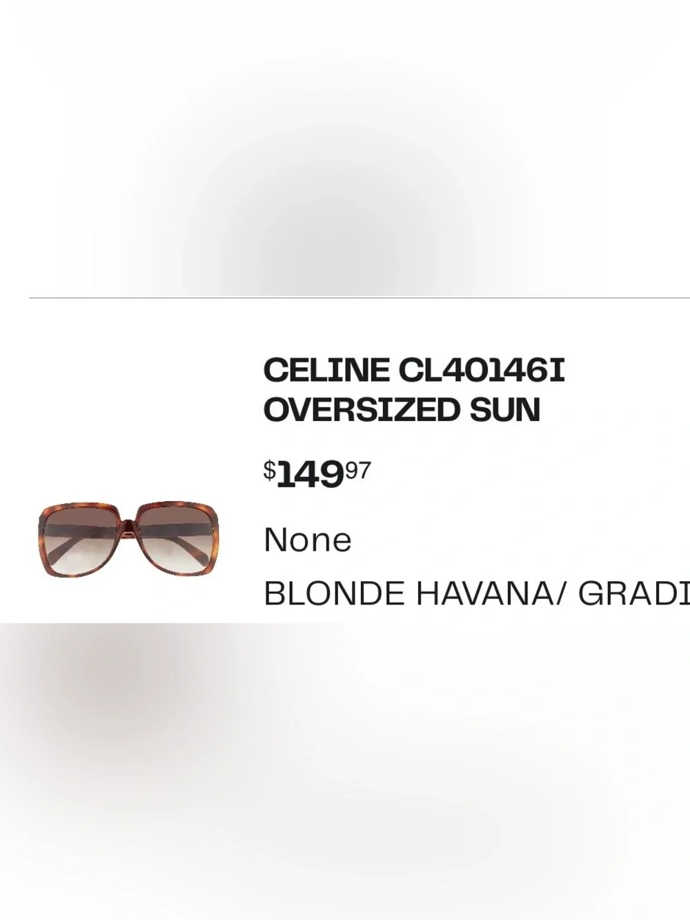 Celine oversized blonde Havana sunglasses
